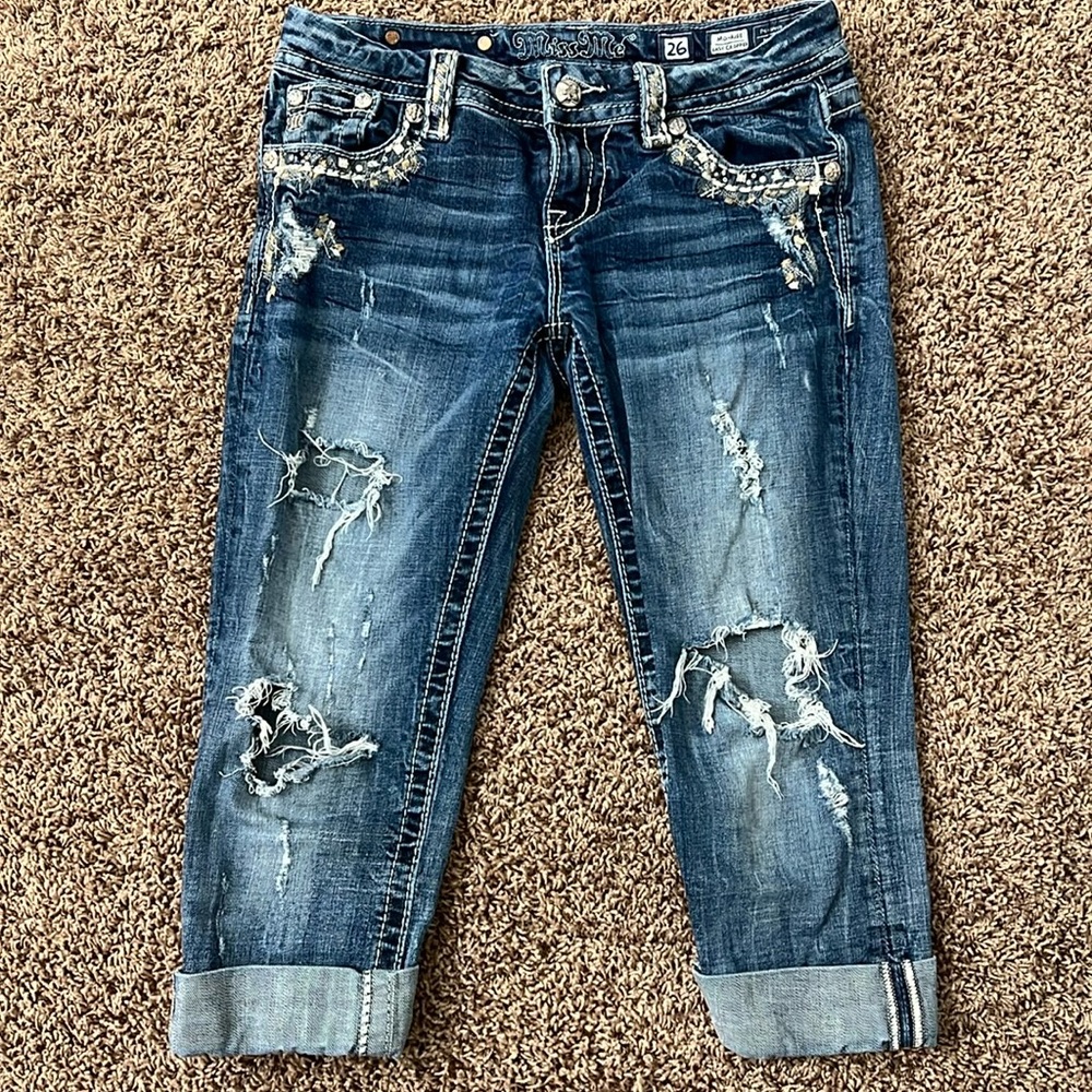 Miss Me Mid Rise Easy Cropped SIZE 26